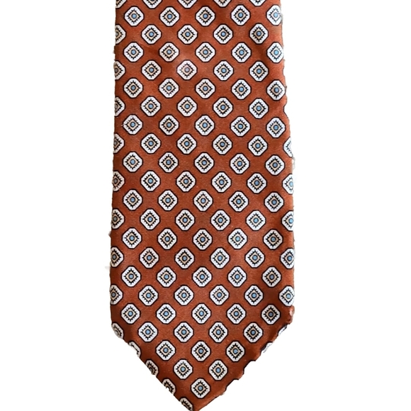 VTG Burt Pulitzer Tie Made Exclusively for Lytle Pressley Clothiers bunt orange - Picture 1 of 9